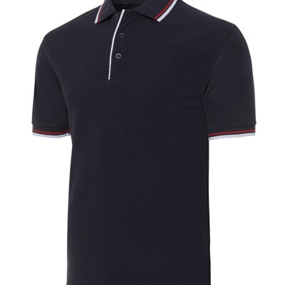 JB's  DOUBLE CONTRAST POLO   NAVY/RD/WHITE-S Thumbnail