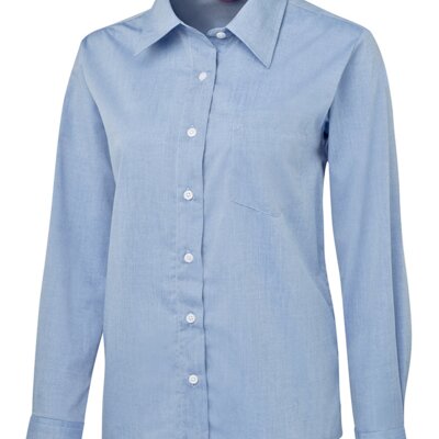 JB's  LADIES ORIGINAL L/S FINE CHAMBRAY SHIRT  LT BLUE- 06 Thumbnail