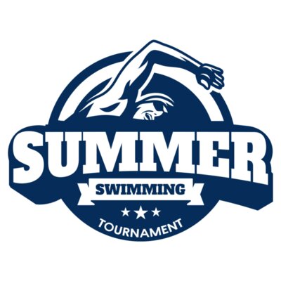 Summer Swimming Tournament logo template Thumbnail