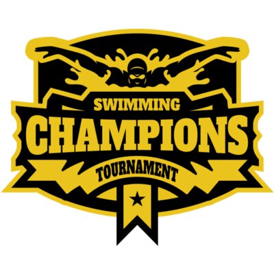 Champions Swimming Tournament logo template Thumbnail