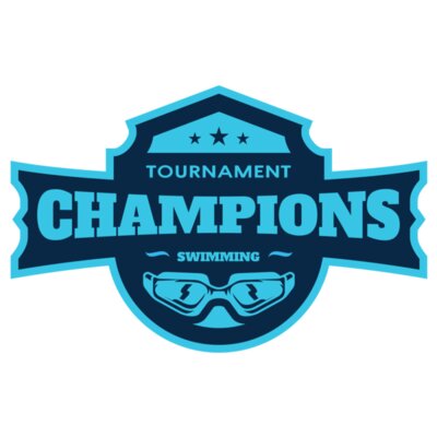 Champions Tournament Swimming logo template Thumbnail