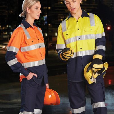 SW70 biomotion day/night light weight safety shirt with x back tape configuration Thumbnail