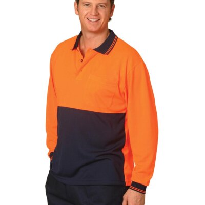 SW05CD High Visibility Long Sleeve Polo Thumbnail