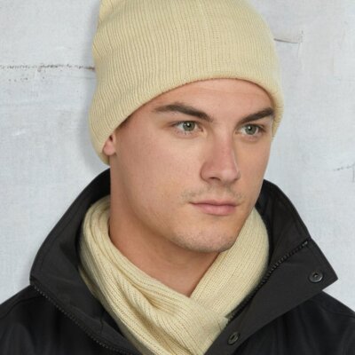 CH64 Cable Knit Beanie With Fleece Head Band Thumbnail