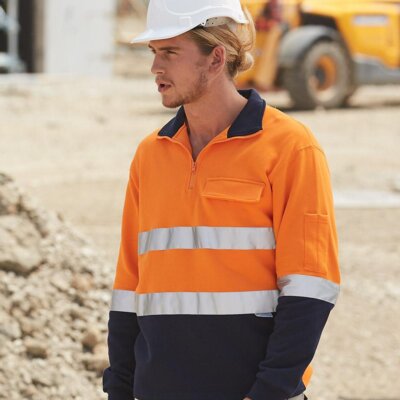 SW48 HI-VIS TWO TONE COTTON FLEECE SWEAT Thumbnail