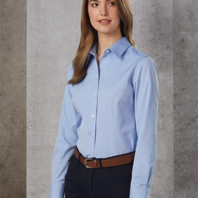M8040L Women's CVC Oxford Long Sleeve Shirt Thumbnail