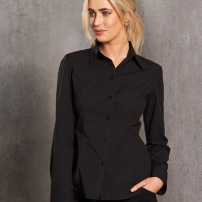 M8020L Women's Cotton/Poly Stretch Long Sleeve Shirt Thumbnail