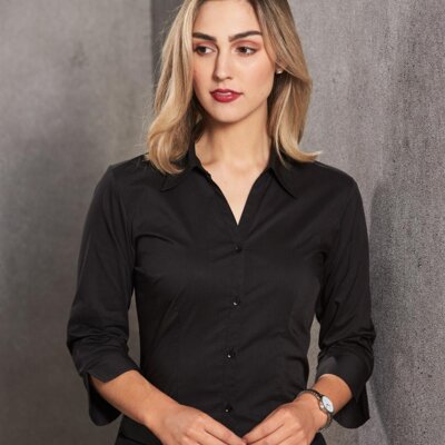 BS07Q Women's Teflon Executive 3/4 Sleeve Shirt Thumbnail