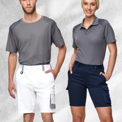 WP04 UNISEX UTILITY STRETCH CARGO WORK SHORTS Thumbnail