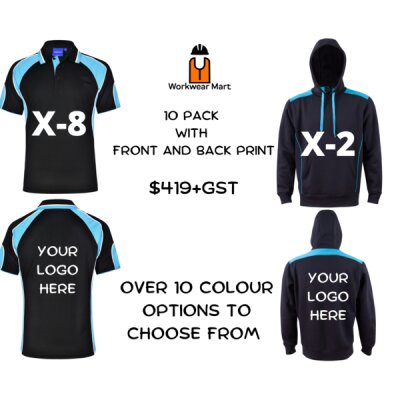 10 Pack with Front and Back Print Thumbnail