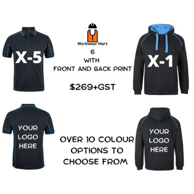 6 Pack with Front and Back Print Thumbnail