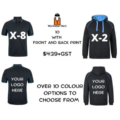 10 Pack with Front and Back Print Thumbnail