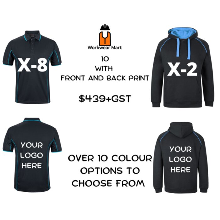 10 Pack with Front and Back Print Thumbnail