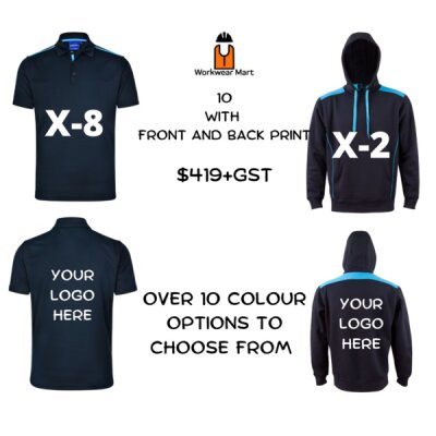 10 Pack with Front and Back Print Thumbnail