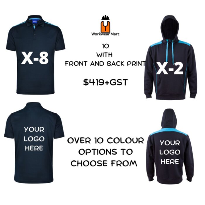 10 Pack with Front and Back Print Thumbnail