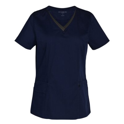 M7660 LADIES V-NECK CONTRAST TRIM SCRUB TOP Thumbnail